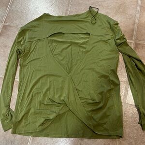 Modal-Blend Open-Back long sleeve shirt